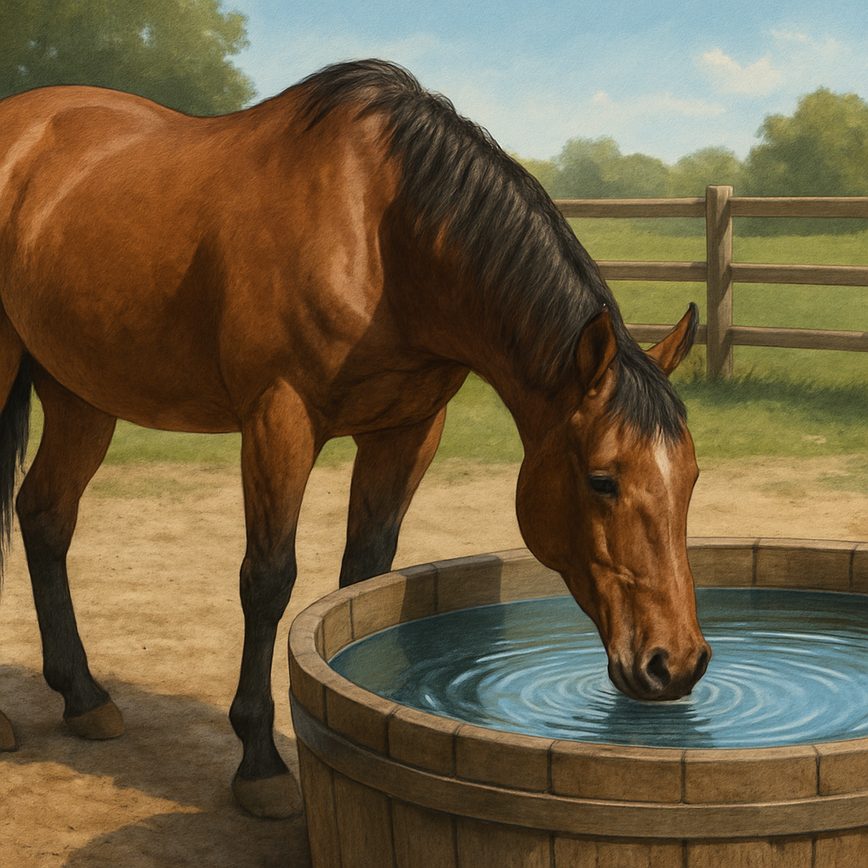 Waterbehoefte van paarden