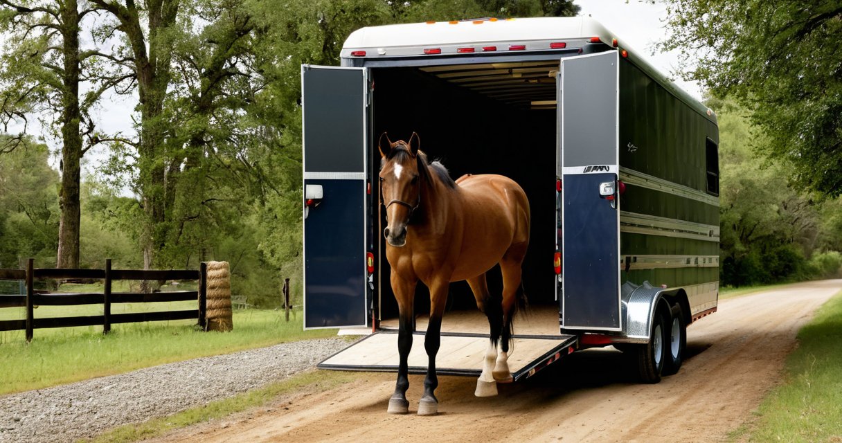 Paard laden in de trailer
