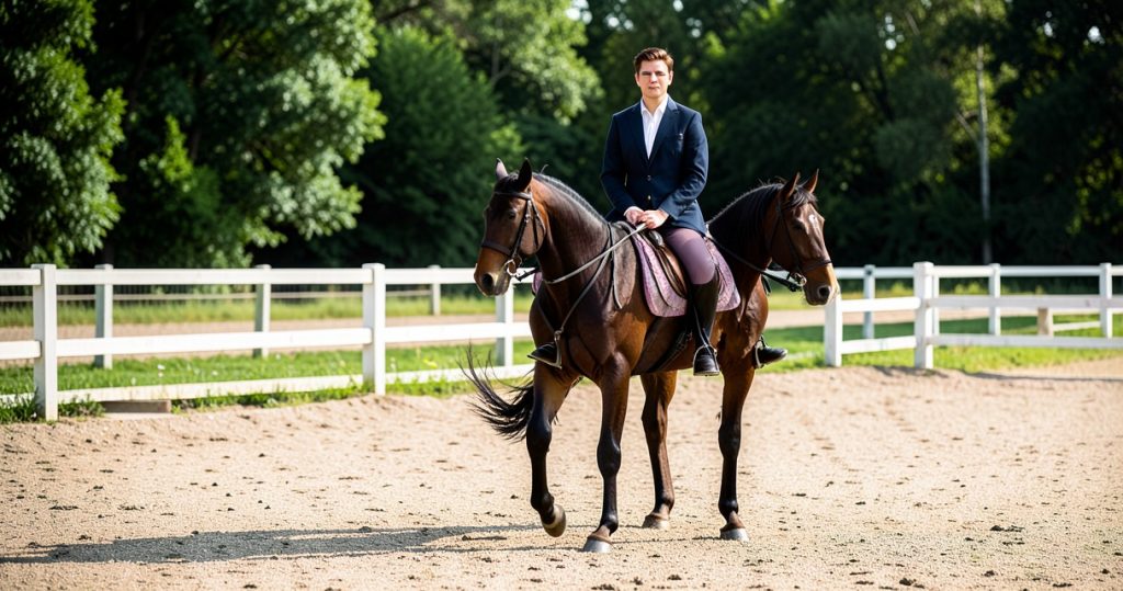 Inrijden van een jong paard