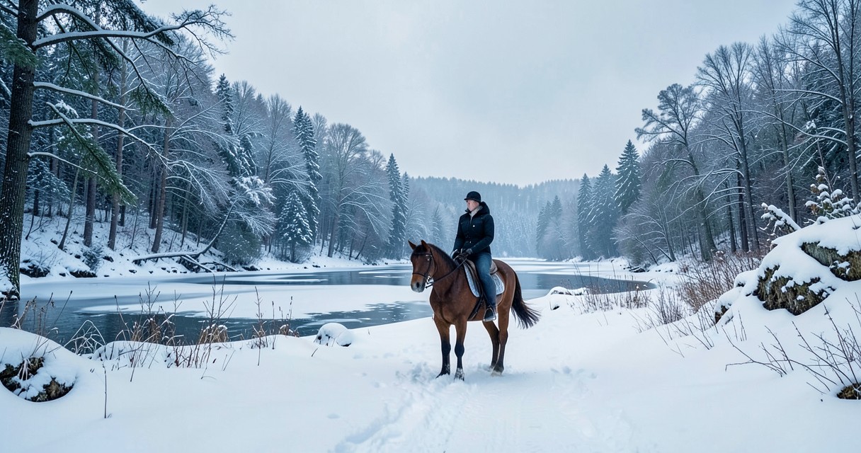 Paardrijden in de winter — Veiligheid tijdens het rijden
